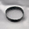 Pulsera Solida 03.114.0221.2.09 Acero Inoxidable, Diseño de Llave Griega, Pulido, Rodinado Negro (16 MM Thickness, 9 Inches Length)