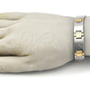 Pulsera Solida 03.114.0385.2.08 Acero Inoxidable, Pulido, Dos Tonos (13 MM Thickness, 8 Inches Length)