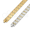 Pulsera Solida 03.114.0305.1.08 Acero Inoxidable, Pulido, Tono Dorado (14 MM Thickness, 8 Inches Length)