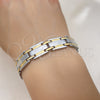 Pulsera Solida 03.114.0382.4.08 Acero Inoxidable, Pulido, Dos Tonos (13 MM Thickness, 8 Inches Length)