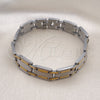 Pulsera Solida 03.114.0382.4.08 Acero Inoxidable, Pulido, Dos Tonos (13 MM Thickness, 8 Inches Length)