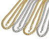 Collar y Pulsera 06.116.0024 Acero Inoxidable, Diseño de Cubana Pave, Diamantado, Tono Plateado