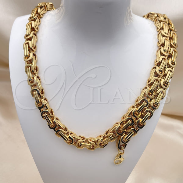 Collar y Pulsera 06.116.0025.2.22 Acero Inoxidable, Pulido, Tono Dorado
