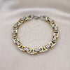 Pulsera Elegante 03.116.0030.09 Acero Inoxidable, Pulido, Dos Tonos (Thickness, 9 Inches Length)