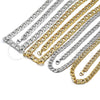 Collar y Pulsera 06.116.0027 Acero Inoxidable, Diseño de Cubana Pave, Diamantado, Tono Plateado