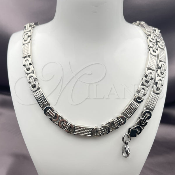 Collar y Pulsera 06.116.0049.22 Acero Inoxidable, Pulido, Tono Plateado