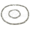 Collar y Pulsera 06.116.0049.22 Acero Inoxidable, Pulido, Tono Plateado