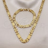 Collar y Pulsera 06.116.0049.2 Acero Inoxidable, Pulido, Tono Dorado