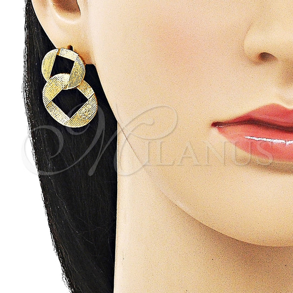Arete Colgante 02.163.0216 Oro Laminado, Mate, Tono Dorado