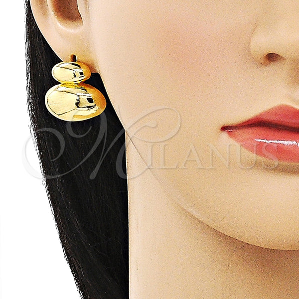 Arete Colgante 02.368.0082 Oro Laminado, Pulido, Tono Dorado
