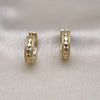 Argolla Huggie 02.213.0571.25 Oro Laminado, Pulido, Tono Dorado