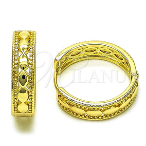 Argolla Huggie 02.213.0571.25 Oro Laminado, Pulido, Tono Dorado