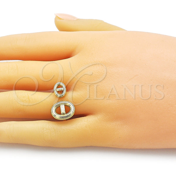 Anillo Elegante 01.196.0001 Oro Laminado, Diseño de Puff Mariner, Pulido, Tono Dorado (One size fits all)