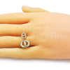 Anillo Elegante 01.196.0001 Oro Laminado, Diseño de Puff Mariner, Pulido, Tono Dorado (One size fits all)