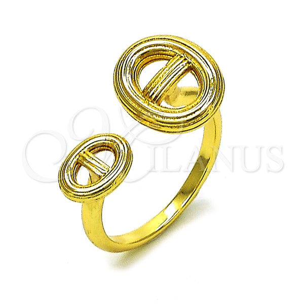 Anillo Elegante 01.196.0001 Oro Laminado, Diseño de Puff Mariner, Pulido, Tono Dorado (One size fits all)