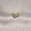 Anillo Multi Piedra 01.196.0011 Oro Laminado, con Blanca Micro Pave, Pulido, Tono Dorado (One size fits all)