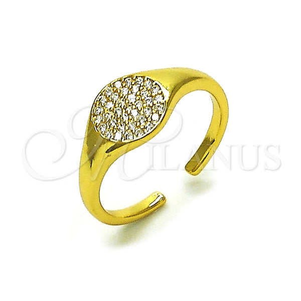 Anillo Multi Piedra 01.196.0011 Oro Laminado, con Blanca Micro Pave, Pulido, Tono Dorado (One size fits all)