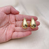 Arete Dormilona 02.195.0219 Oro Laminado, Pulido, Tono Dorado