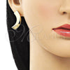 Arete Dormilona 02.195.0220 Oro Laminado, Pulido, Tono Dorado