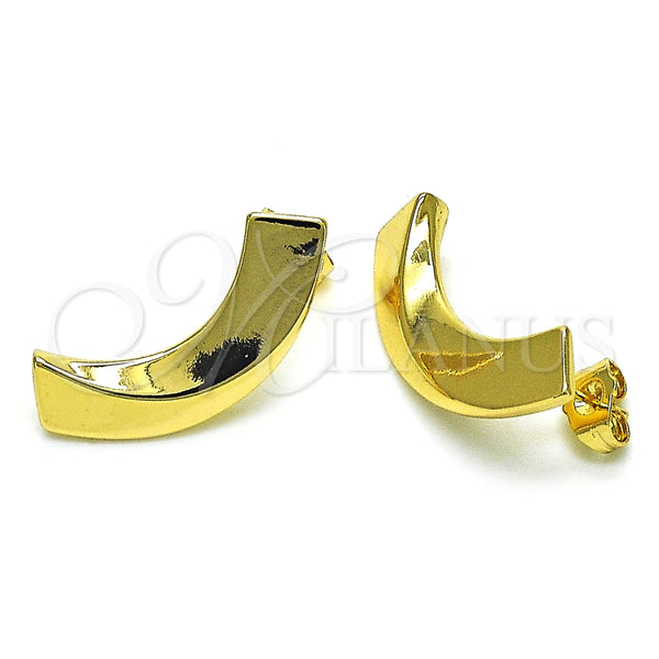 Arete Dormilona 02.195.0220 Oro Laminado, Pulido, Tono Dorado