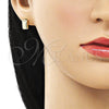 Arete Dormilona 02.195.0227 Oro Laminado, Pulido, Tono Dorado