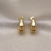 Arete Dormilona 02.163.0225 Oro Laminado, Pulido, Tono Dorado