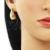 Arete Dormilona 02.163.0226 Oro Laminado, Diseño de Bola, Pulido, Tono Dorado