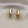 Arete Dormilona 02.163.0227 Oro Laminado, Pulido, Tono Dorado