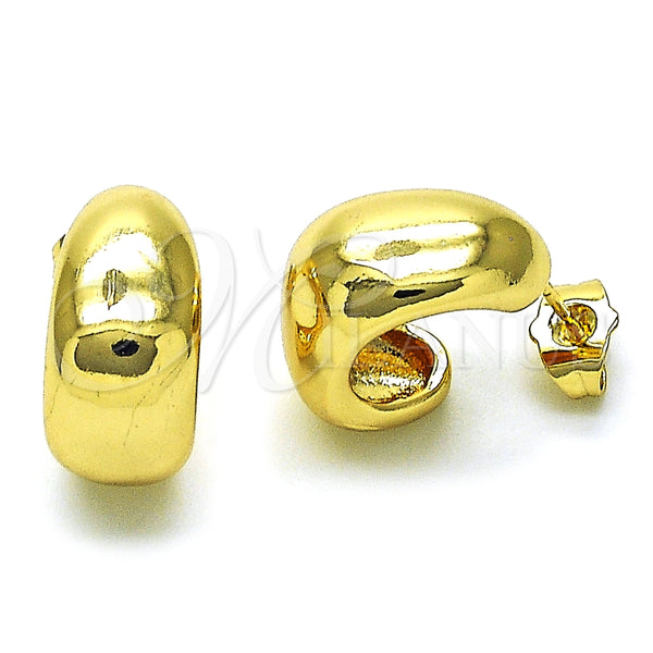 Argolla Pequeña 02.163.0229.18 Oro Laminado, Pulido, Tono Dorado