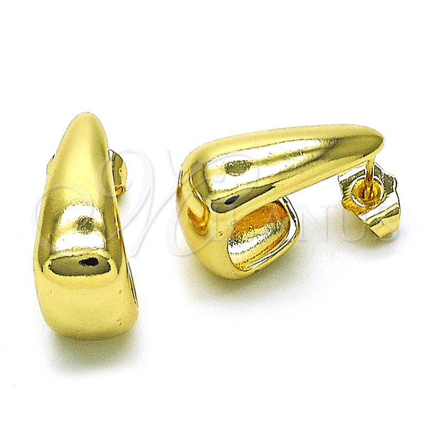 Argolla Pequeña 02.163.0231.16 Oro Laminado, Pulido, Tono Dorado