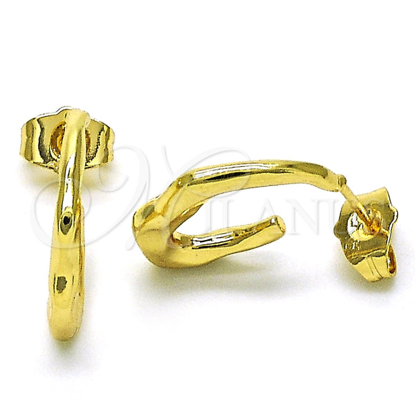 Arete Dormilona 02.163.0232 Oro Laminado, Pulido, Tono Dorado