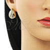 Arete Dormilona 02.122.0120 Oro Laminado, Pulido, Tono Dorado