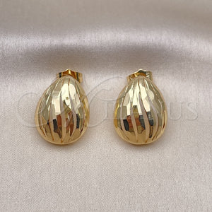 Arete Dormilona 02.122.0120 Oro Laminado, Pulido, Tono Dorado