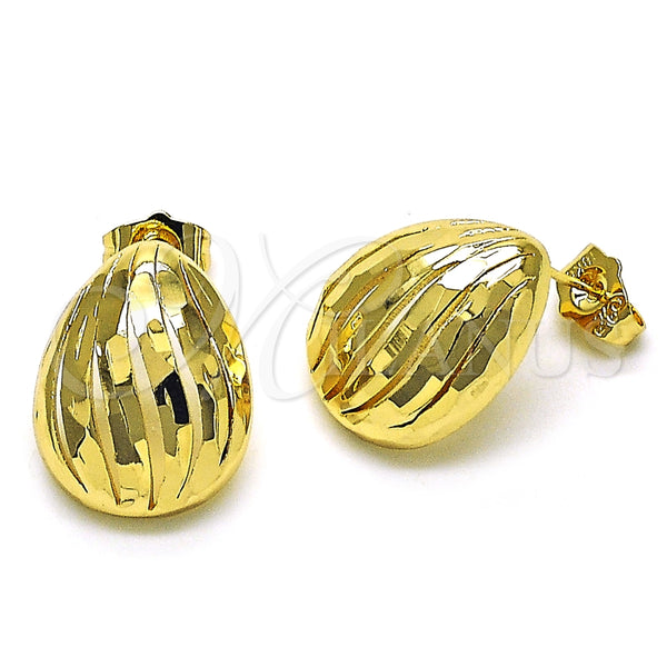 Arete Dormilona 02.122.0120 Oro Laminado, Pulido, Tono Dorado