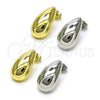 Arete Dormilona 02.122.0122 Oro Laminado, Diseño de Gota, Pulido, Tono Dorado