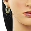 Argolla Huggie 02.213.0577.25 Oro Laminado, Diseño de Mariposa, Pulido, Tono Dorado