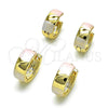 Argolla Huggie 02.213.0579.15 Oro Laminado, Pulido, Tres Tonos