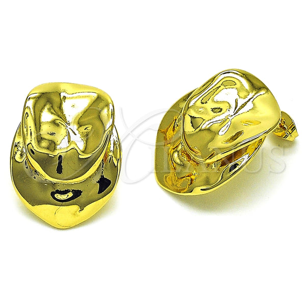 Arete Dormilona 02.341.0163 Oro Laminado, Pulido, Tono Dorado
