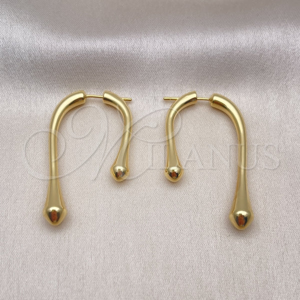 Arete Dormilona 02.195.0232 Oro Laminado, Pulido, Tono Dorado