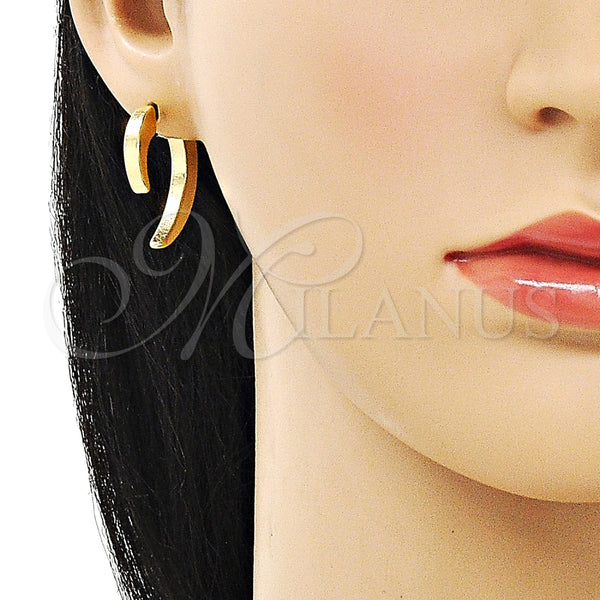 Arete Dormilona 02.195.0233 Oro Laminado, Pulido, Tono Dorado