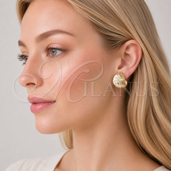 Argolla Pequeña 02.163.0240.20 Oro Laminado, Diamantado, Tono Dorado