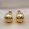 Argolla Pequeña 02.163.0240.20 Oro Laminado, Diamantado, Tono Dorado