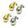 Arete Dormilona 02.163.0241 Oro Laminado, Diseño de Gota, Pulido, Tono Dorado