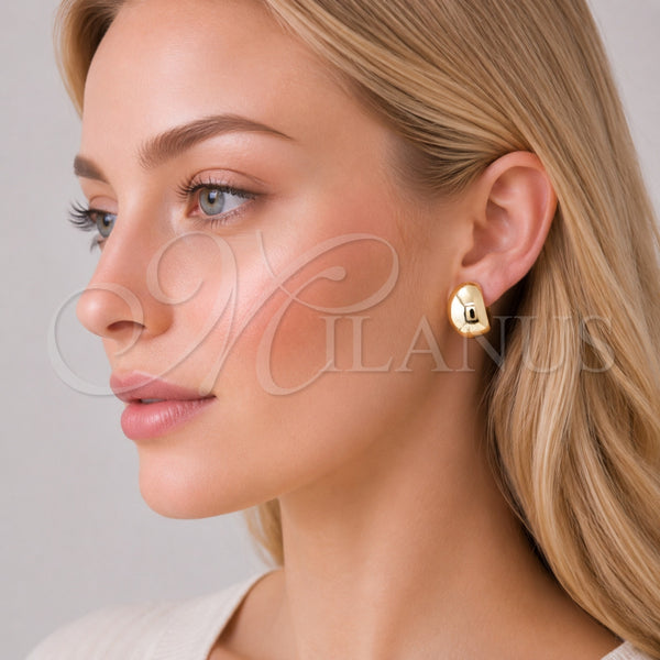 Arete Dormilona 02.163.0242 Oro Laminado, Pulido, Tono Dorado