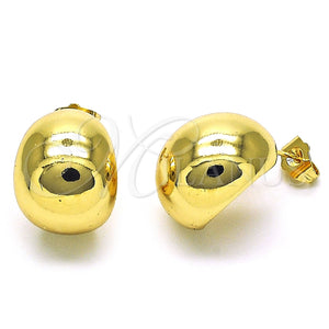 Arete Dormilona 02.163.0242 Oro Laminado, Pulido, Tono Dorado