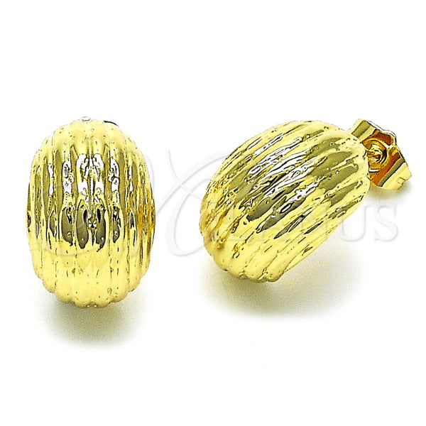 Arete Dormilona 02.163.0244 Oro Laminado, Pulido, Tono Dorado