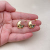 Arete Dormilona 02.163.0246 Oro Laminado, Pulido, Tono Dorado