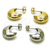 Arete Dormilona 02.163.0246 Oro Laminado, Pulido, Tono Dorado