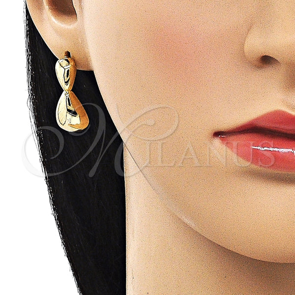 Arete Colgante 02.163.0249 Oro Laminado, Pulido, Tono Dorado