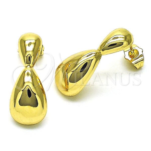 Arete Colgante 02.163.0249 Oro Laminado, Pulido, Tono Dorado